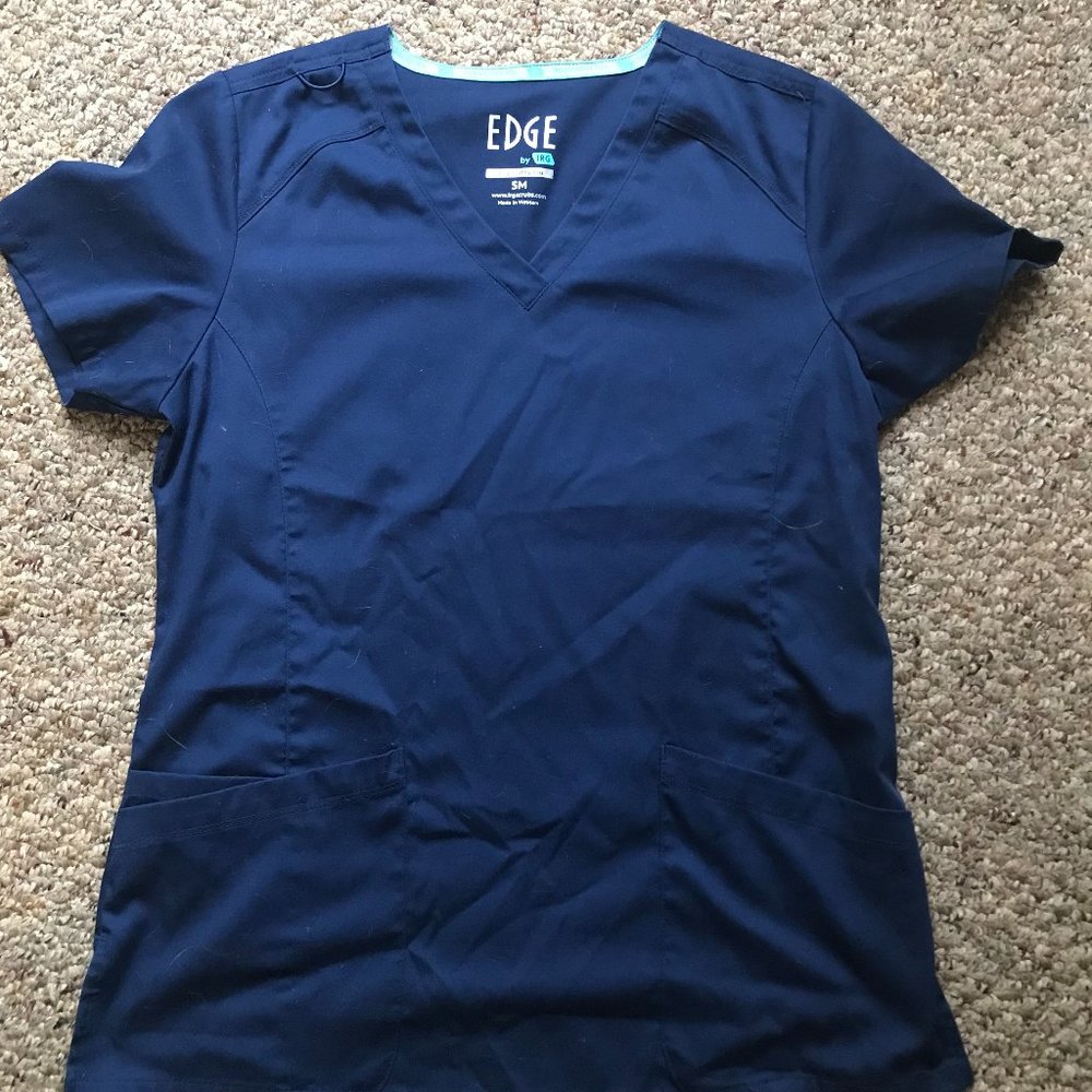 IRB Navy Scrub Top